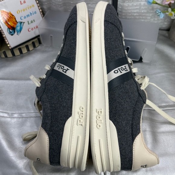 (F) POLO RALPH LAUREN Men's Heritage Court II Flannel, Grey, Size 15 - Picture 11 of 11